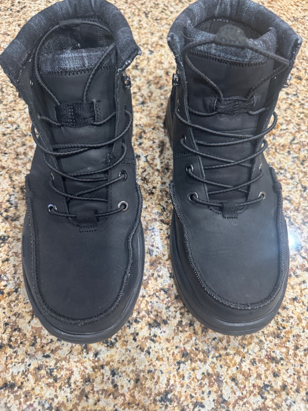 Hey Dude black Lace-Up Boots like new size 9 medium